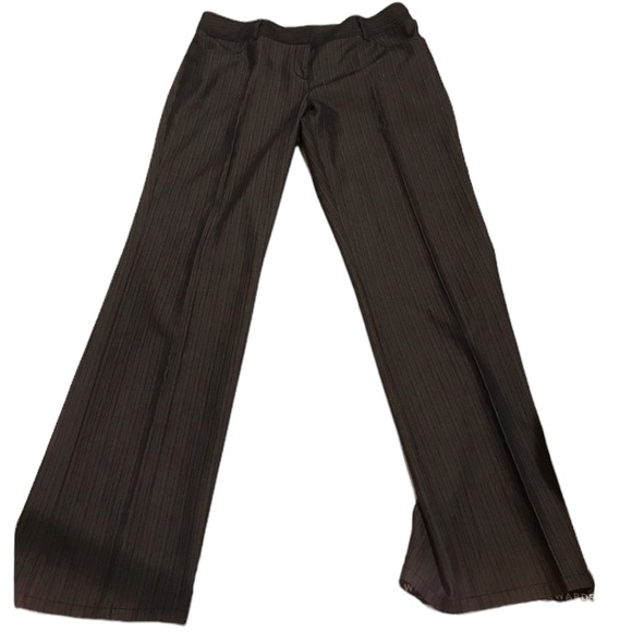 Kenneth Cole Reaction  size 12 high rise grey black pinstripe wide leg trousers - Picture 1 of 12